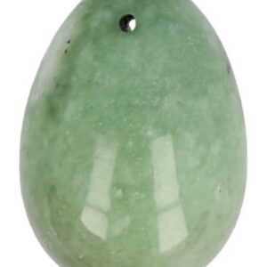 Yoni ei top geboord - Serpentijn Jade 45x33 mm