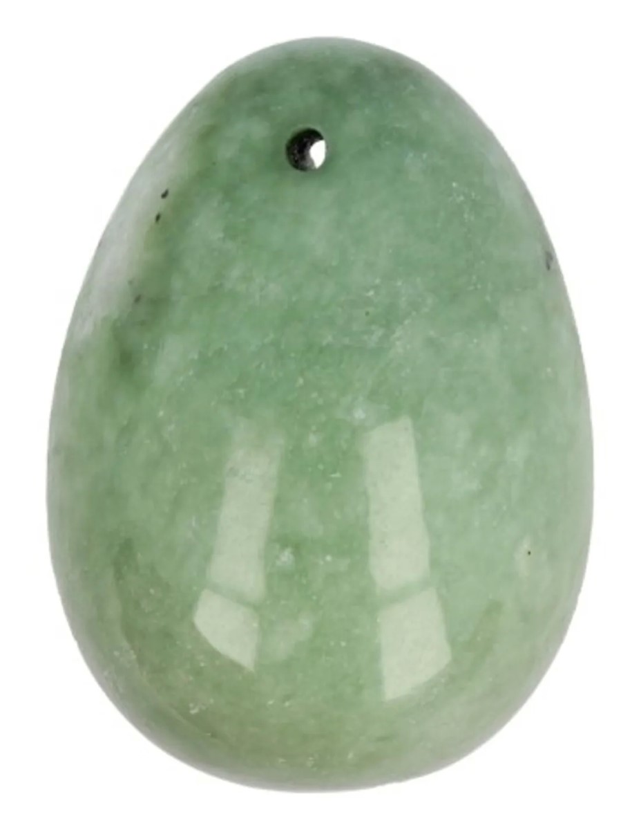 Yoni ei top geboord - Serpentijn Jade 45x33 mm - Afbeelding 3