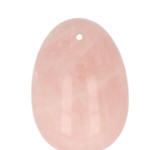 Yoni ei top geboord - Roze kwarts 45x33 mm
