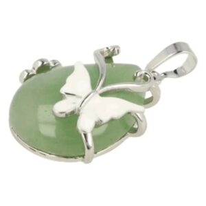 Aventurijn groen vlinder druppel hanger