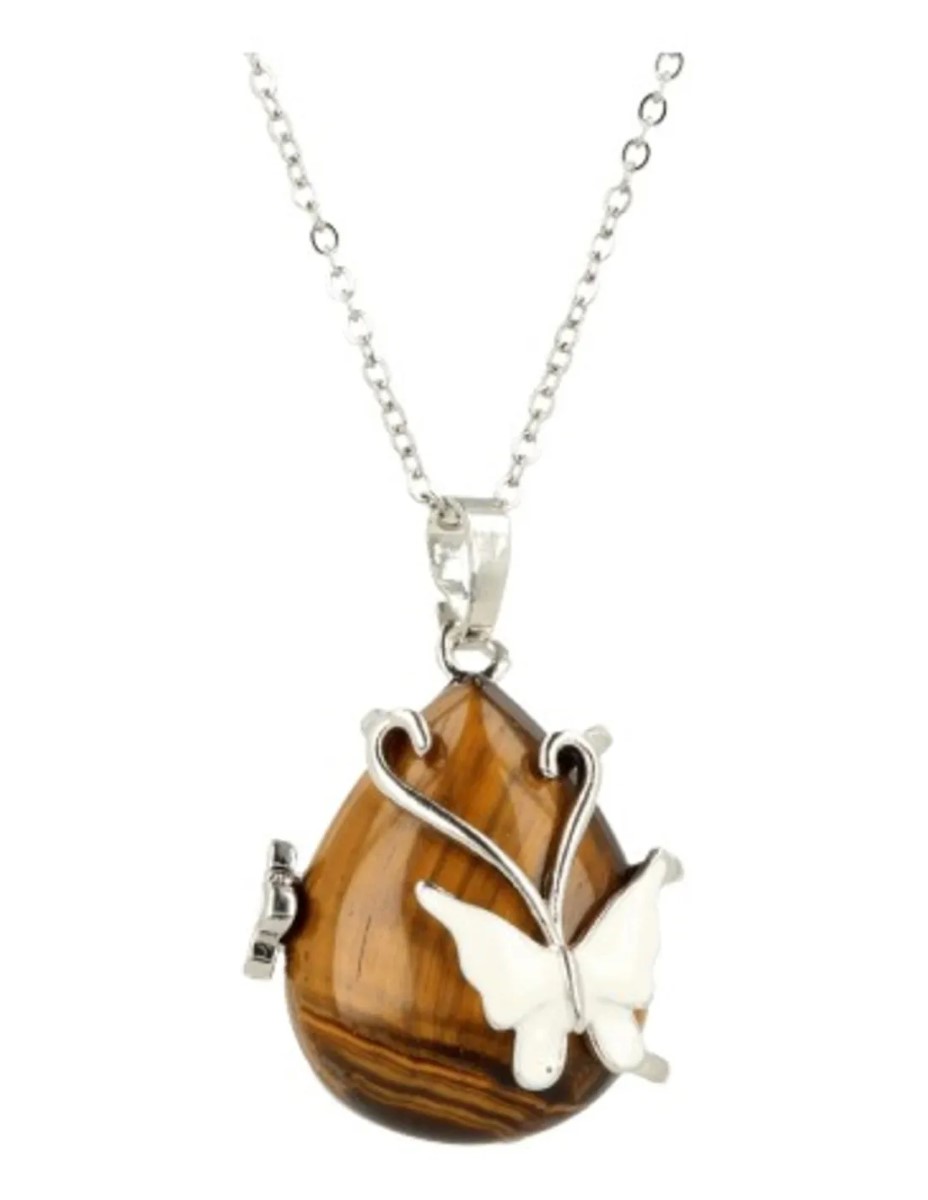 Tijgeroog vlinder druppel hanger - Afbeelding 3