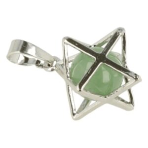 Aventurijn groen Merkabah kooihanger