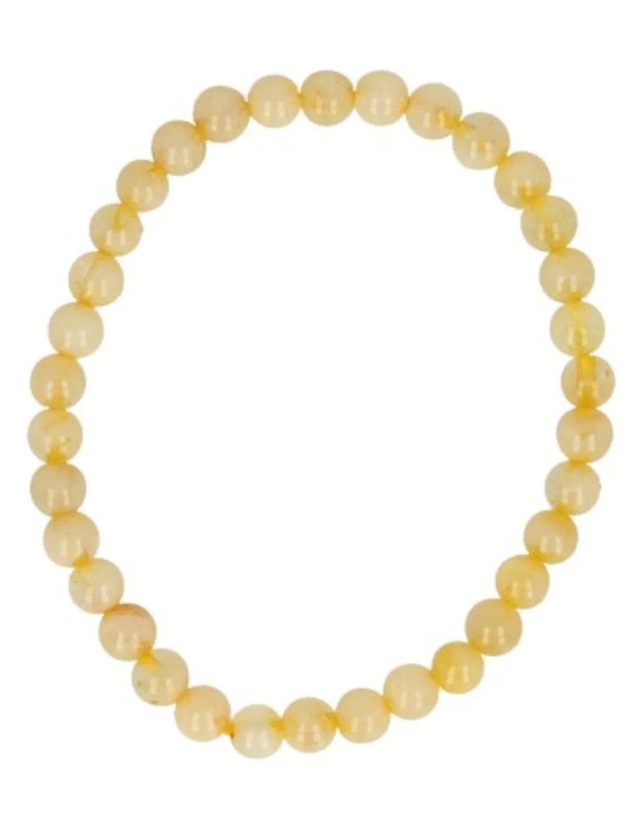 Citrien kralen kinder armbandje 4 mm (verhit)