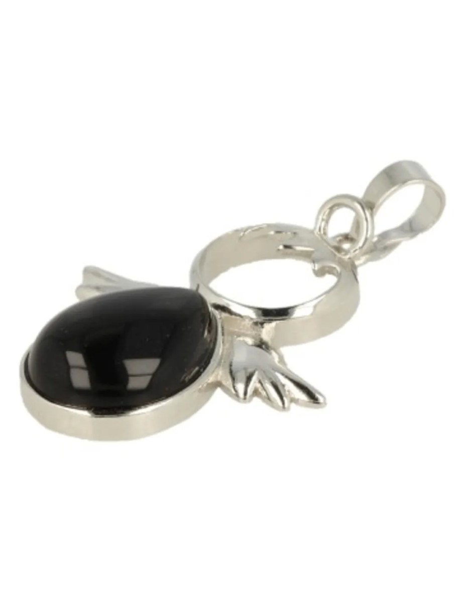 Beschermengel hanger los Obsidiaan zwart - April