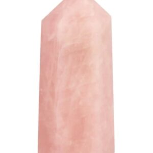 Roze kwarts edelsteen punt 7-8 cm