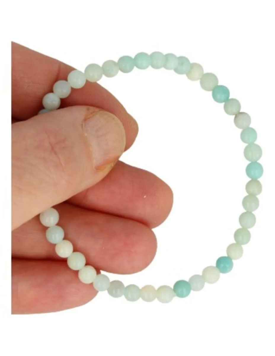 Amazoniet kralenarmband 4 mm - Afbeelding 3