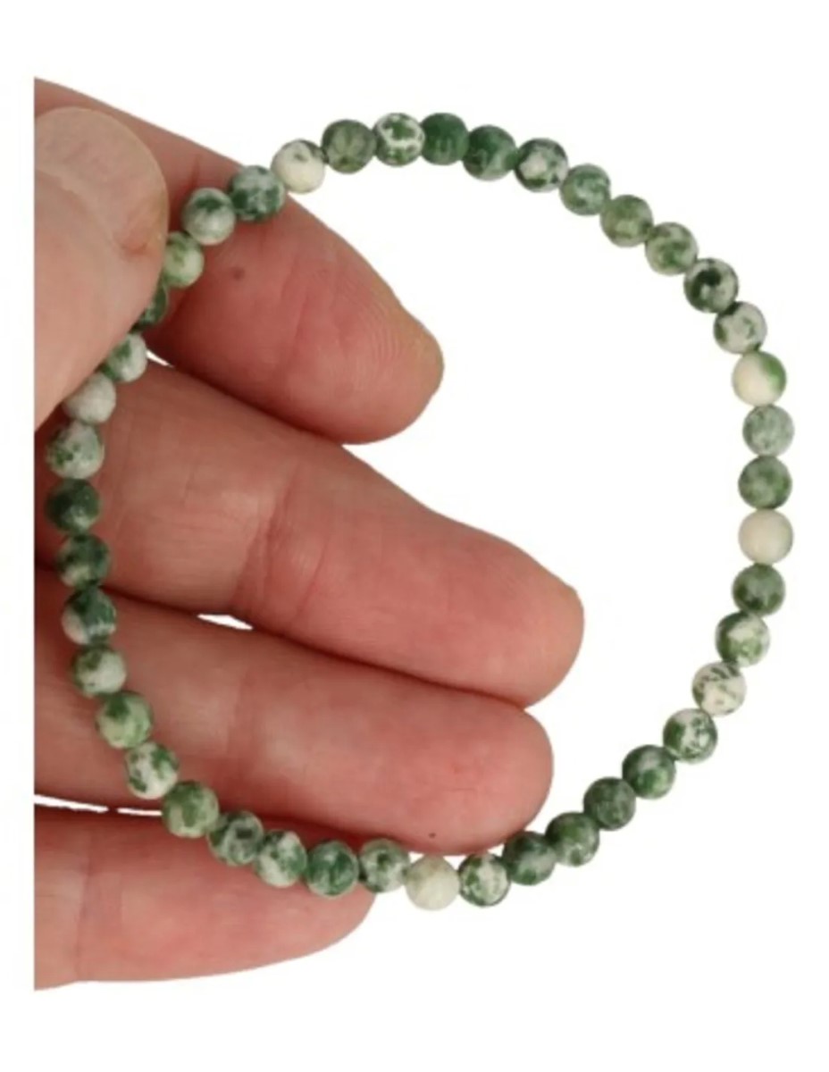 Agaat boom kralenarmband 4 mm - Afbeelding 3