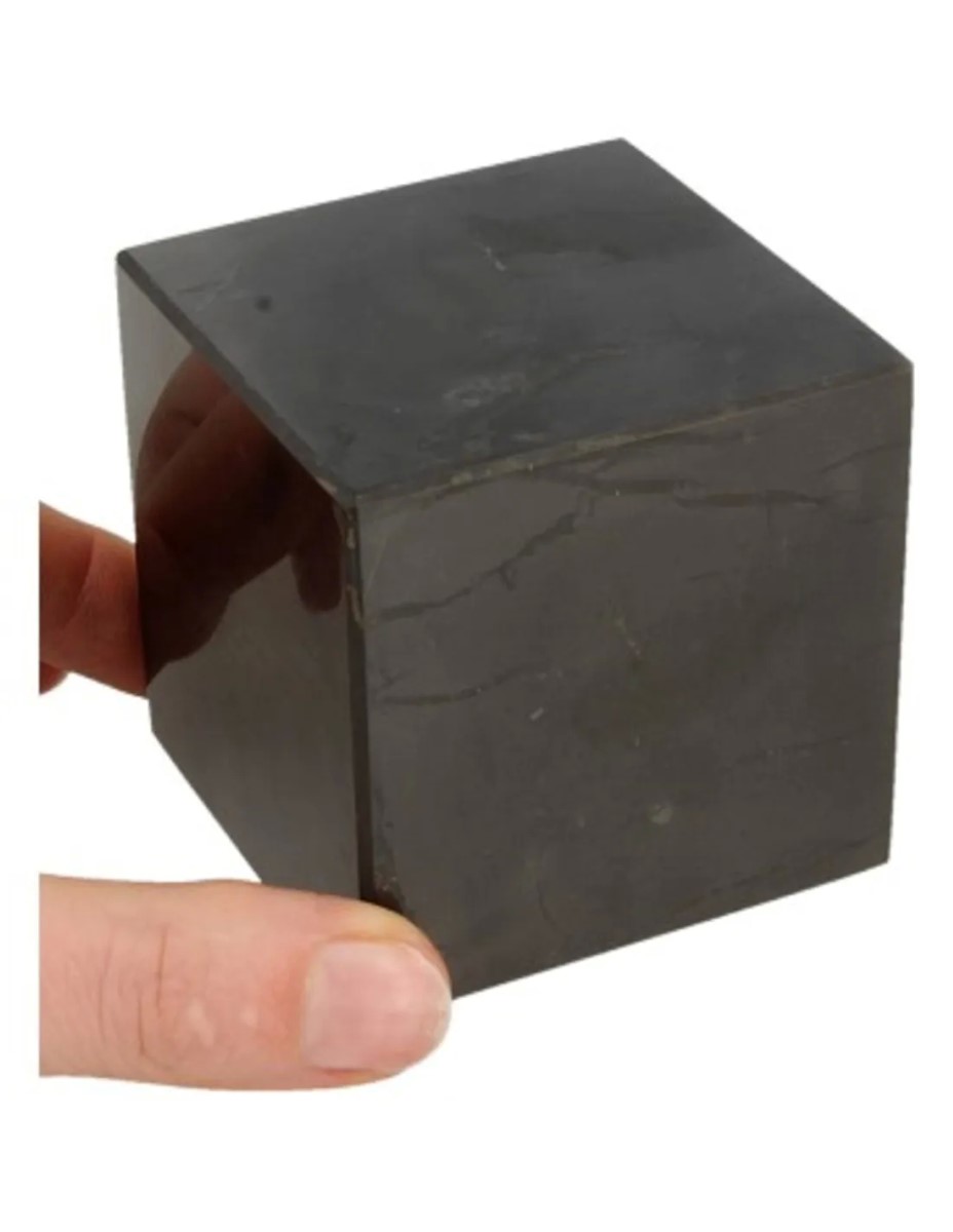 Shungit edelsteen kubus 60 mm - Afbeelding 3