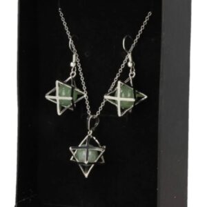 Aventurijn groen merkabah sieraden set
