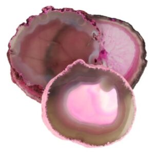 Agaat onderzetters roze groot