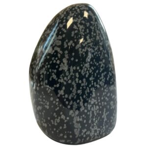 Obsidiaan sneeuwvlok sculptuur 6-8 cm