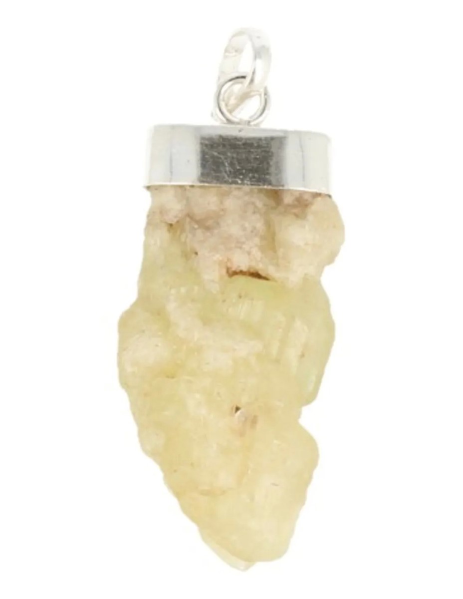 Brazilianiet hanger met zilveren kapje