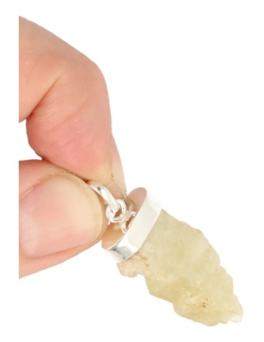 Brazilianiet hanger met zilveren kapje - Afbeelding 3