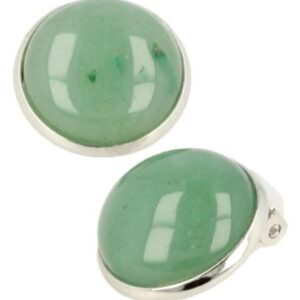 Aventurijn groen oorclips 18 mm