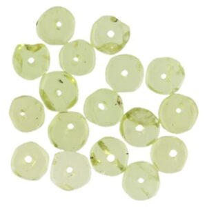 Peridoot kralen 5 mm plakjes - 17 st.