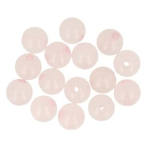 Roze kwarts kralen 6 mm - 15 st.