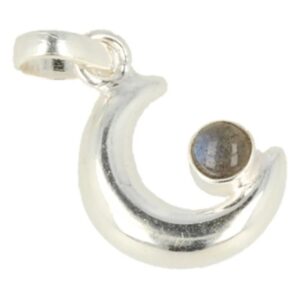 Labradoriet zilveren hanger maan