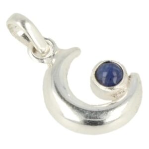 Sodaliet zilveren hanger maan