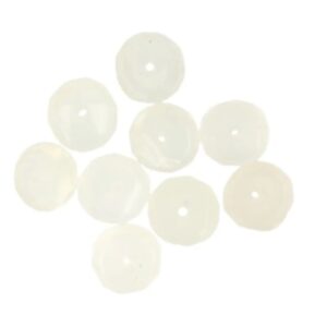 Kralen Maansteen wit facet 7 mm - 9 st.