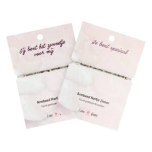 Robijn in Zoisiet hartje zomer armband - Love Gems