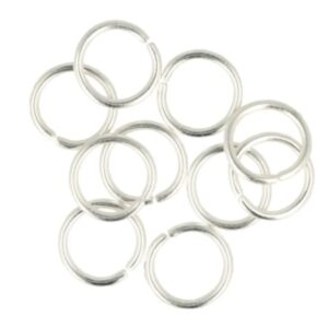 Buigring 10x1 mm, zilverkleur, 10 stuks