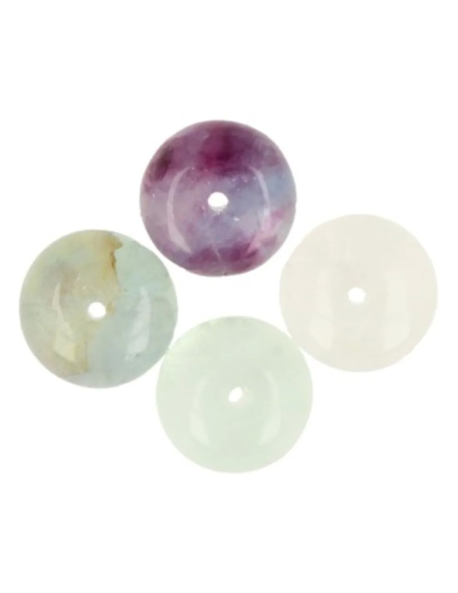 Fluoriet regenboog kralen 10mm - 4 st.
