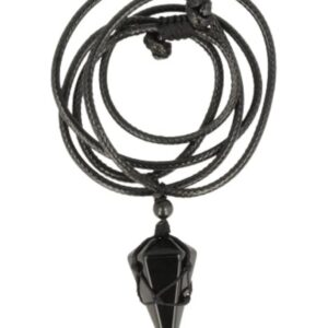 Obsidiaan zwart ketting mannen cone