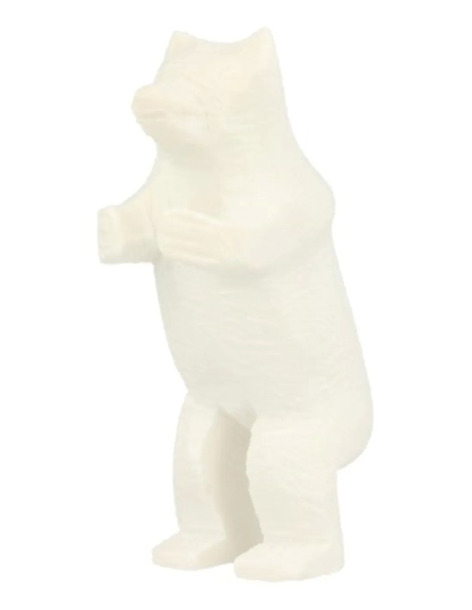 Speksteen beer staand wit 8,5 cm
