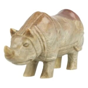 Speksteen neushoorn 14-16 cm