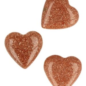 Goldfluss edelsteen hart 12 mm (synth)