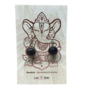 Amethist oorbellen bol 12 mm - Love Gems