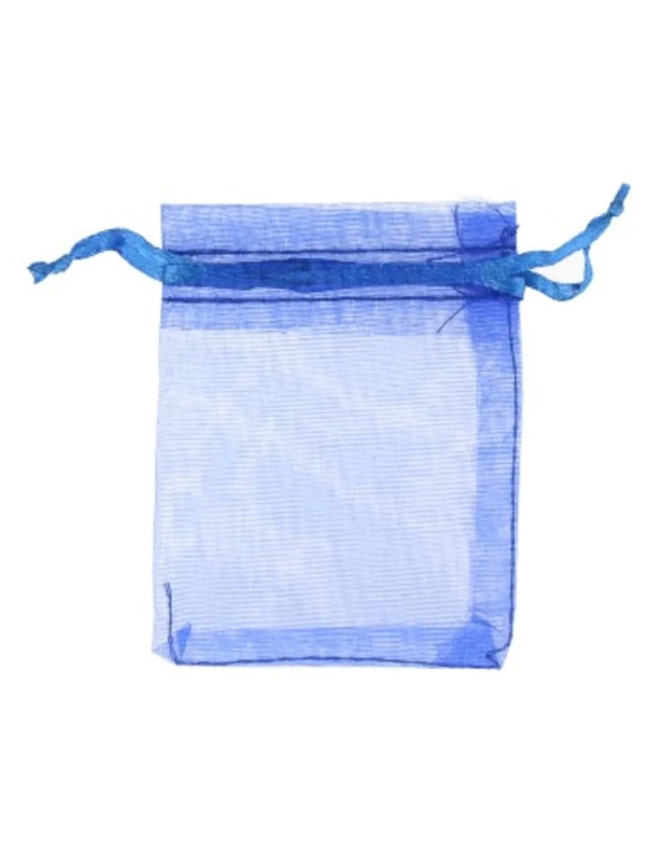 Organza buidels 7x9 - 10 stuks donkerblauw