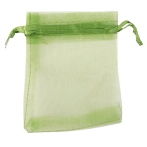 Organza buidels 7x9 - 10 stuks groen donker