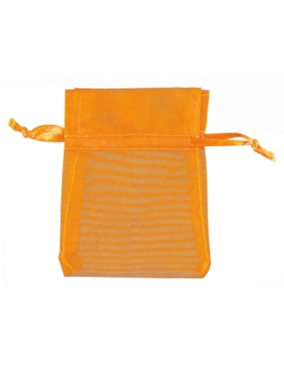 Organza buidels 7x9 - 10 stuks oranje