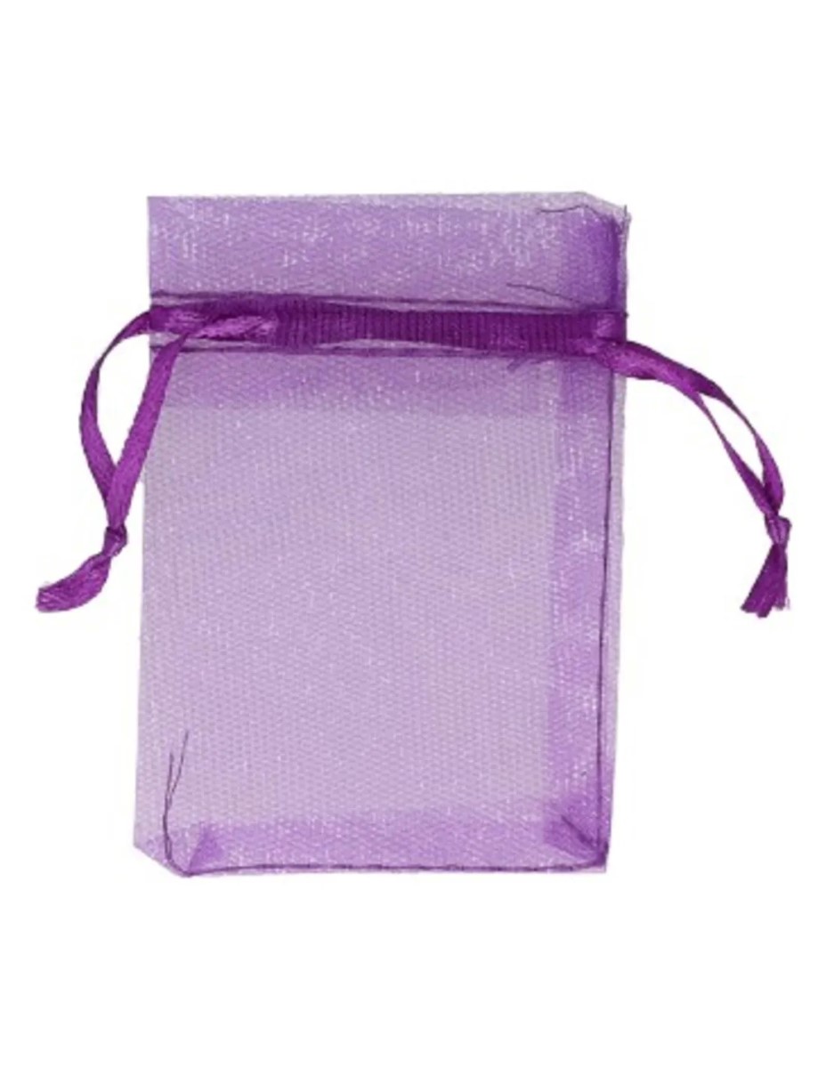 Organza buidels 7x9 - 10 stuks paars