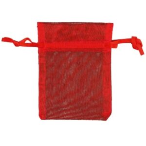 Organza buidels 7x9 - 10 stuks rood