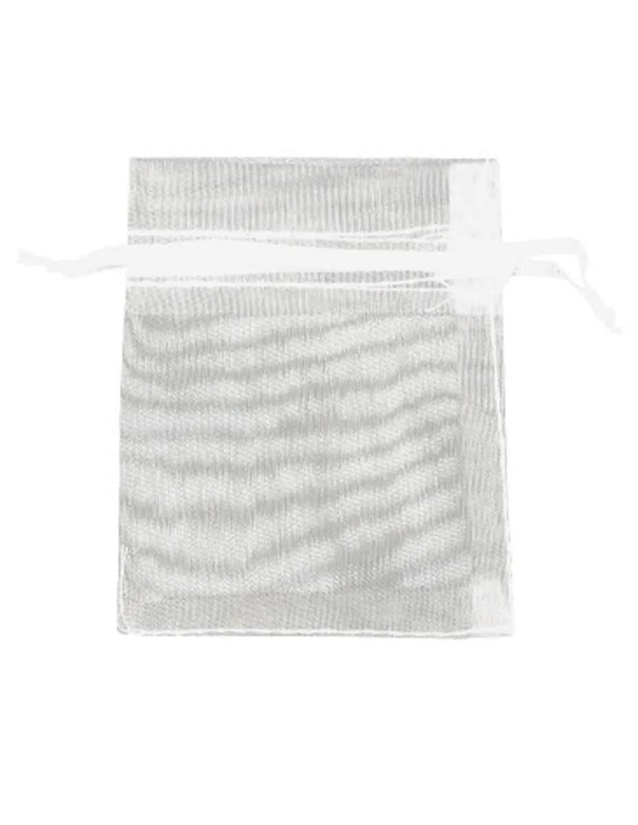 Organza buidels 7x9 - 10 stuks wit