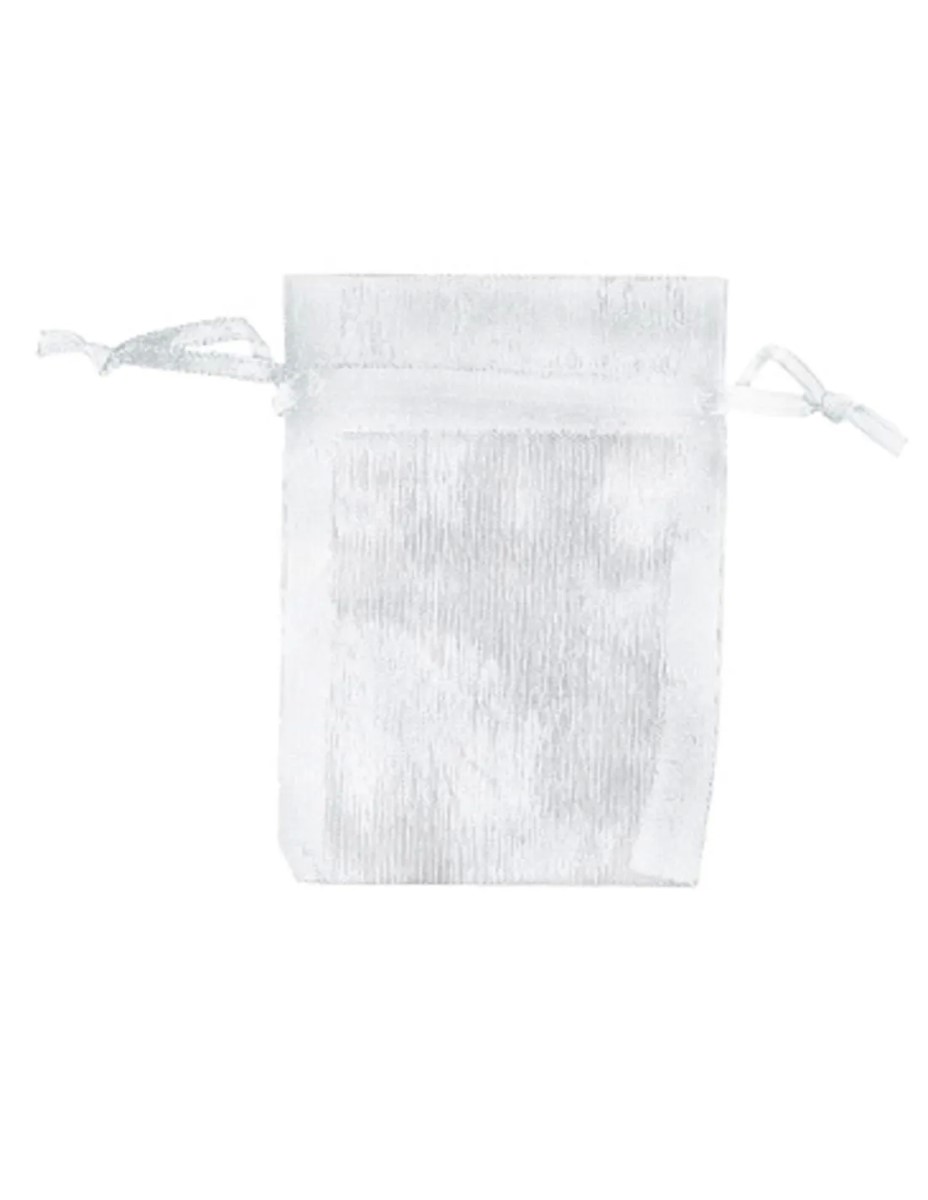 Organza buidels 7x9 - 10 stuks zilverkleur