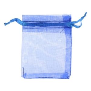Organza buidels 7x9 - 100 stuks blauw donker
