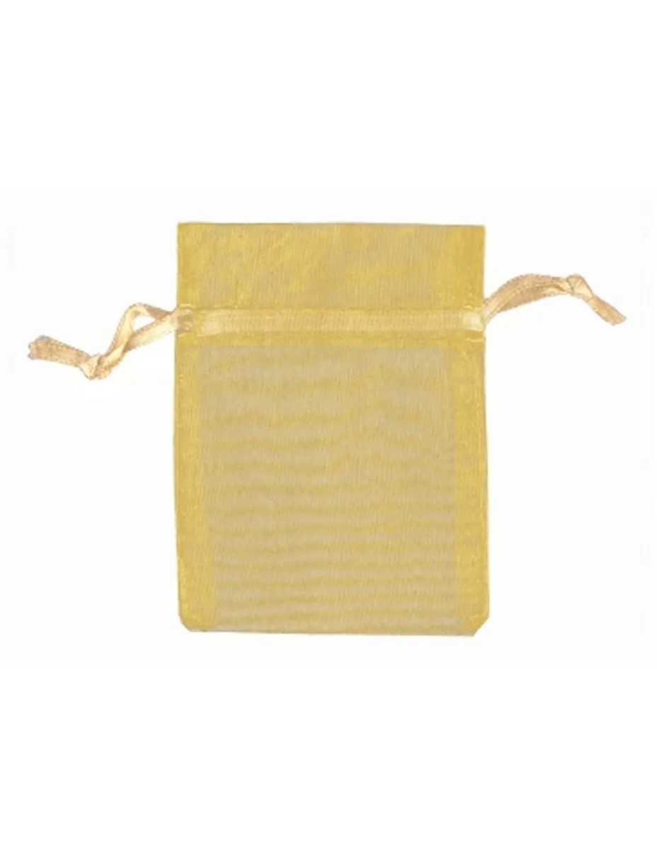 Organza buidels 7x9 - 100 stuks goudkleur
