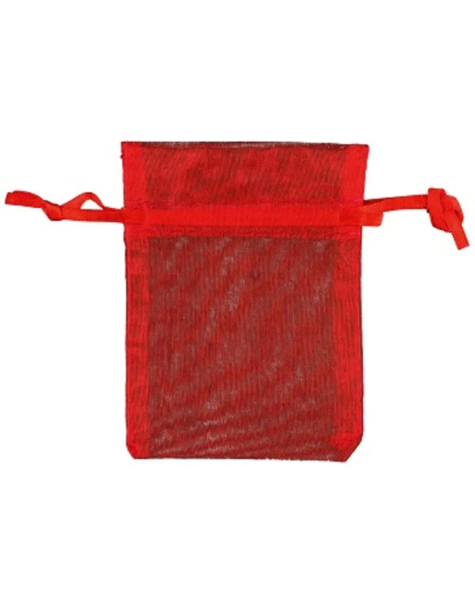 Organza buidels 7x9 - 100 stuks rood