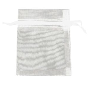 Organza buidels 7x9 - 100 stuks wit