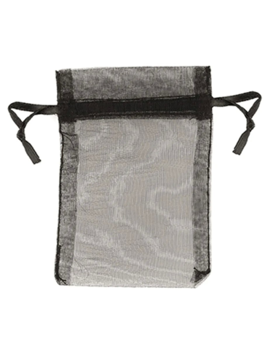 Organza buidels 9x12 - 100 stuks zwart