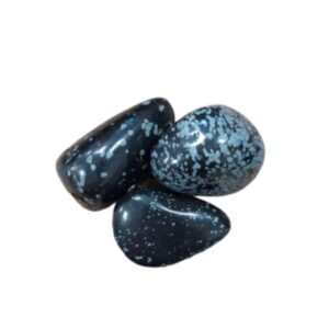 Obsidiaan sneeuwvlok trommelstenen 100 gr. (mt3)