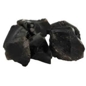 Obsidiaan zwart 100 gr. ruwe brokjes