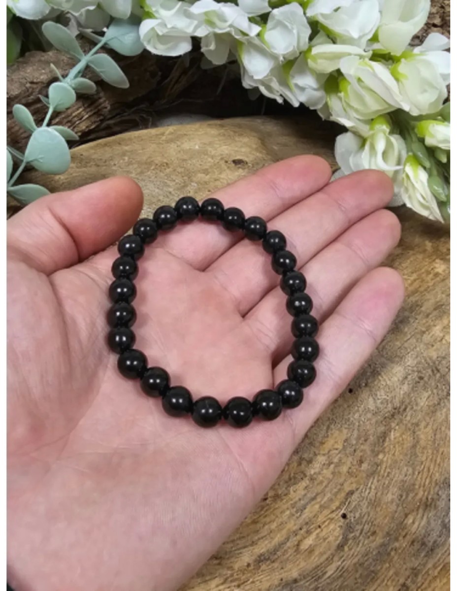 Shungit kralenarmband 8 mm - Afbeelding 2