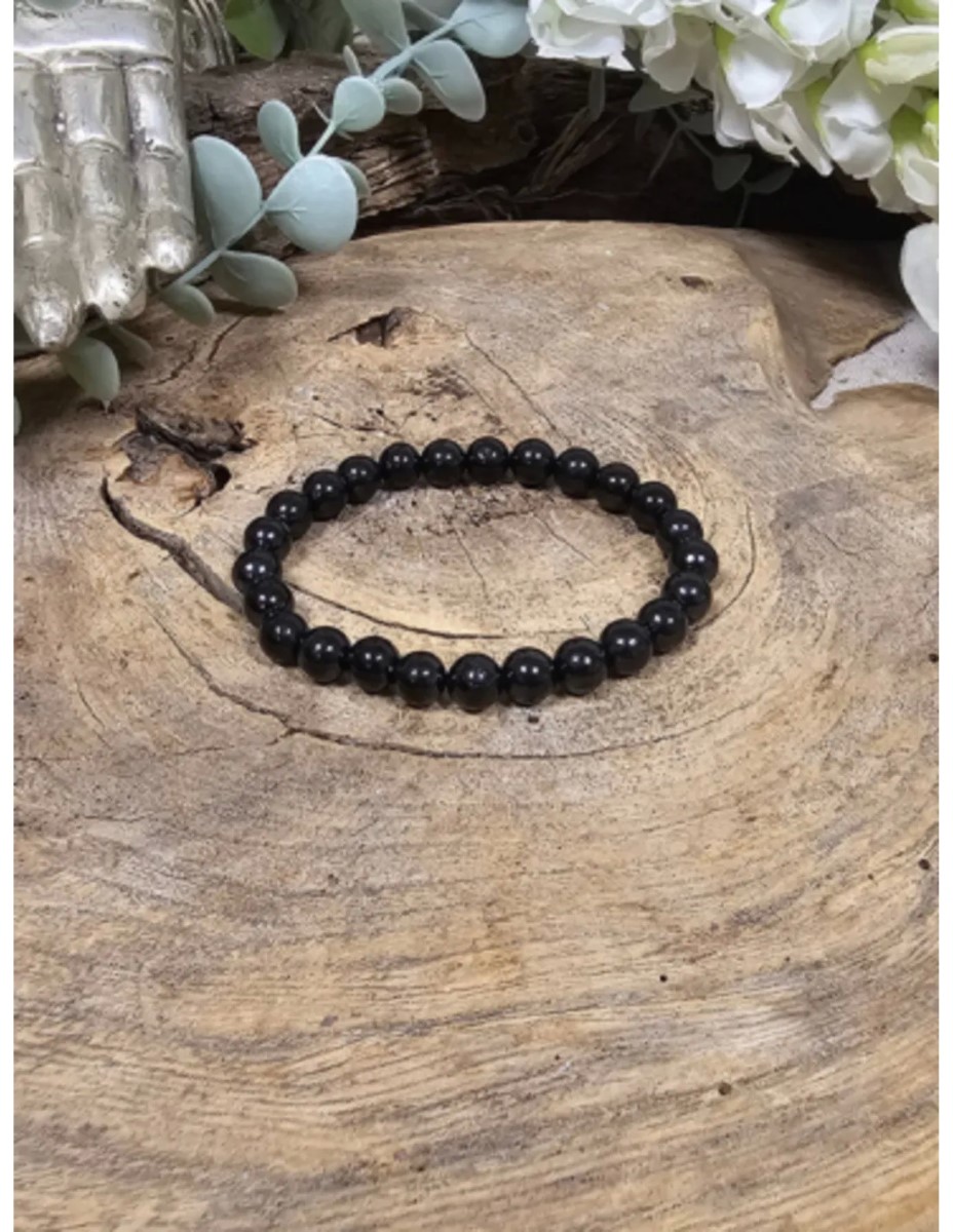 Shungit kralenarmband 8 mm - Afbeelding 3