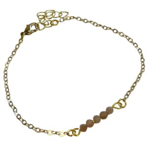 Maansteen oranje spring style armband