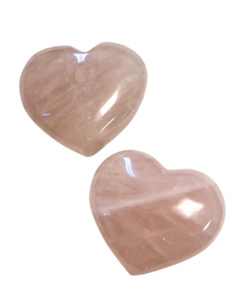 Roze kwarts edelsteen hart 200-250 gram - Afbeelding 3