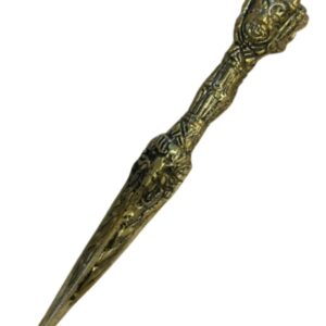 Phurba messing 20,5 cm - verzilverd+verguld